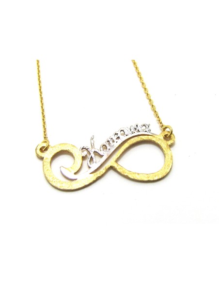 Necklace gold K14 "Infinity & Name"