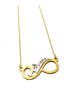 Necklace gold K14 "Infinity & Name"