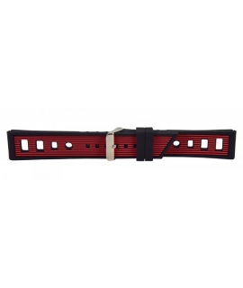 Silicon Strap black with orange details