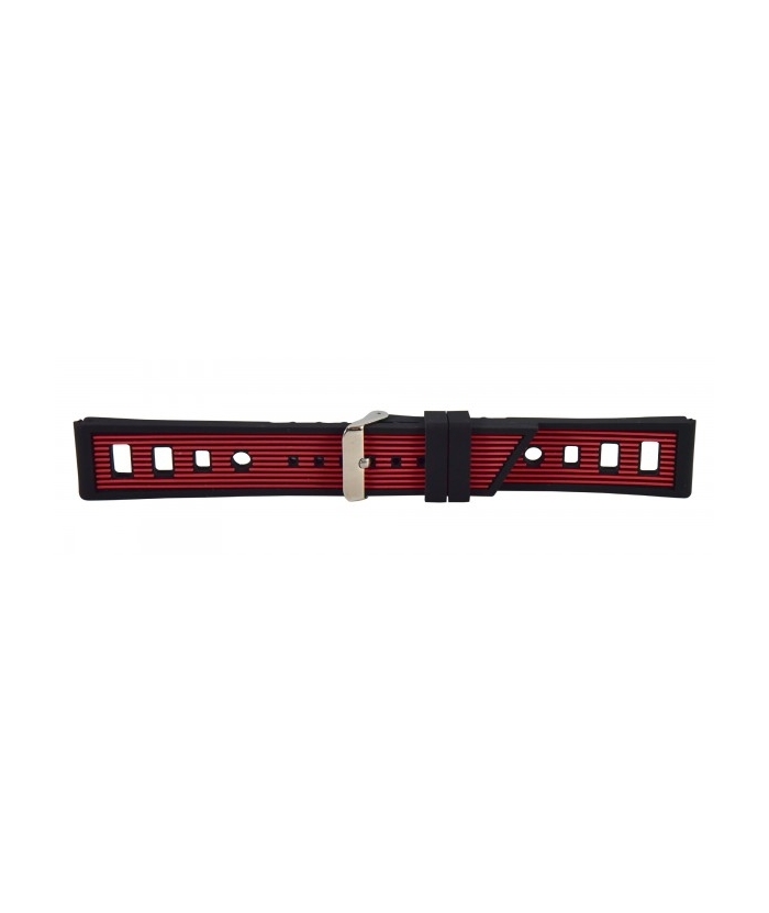 Silicon Strap black with orange details