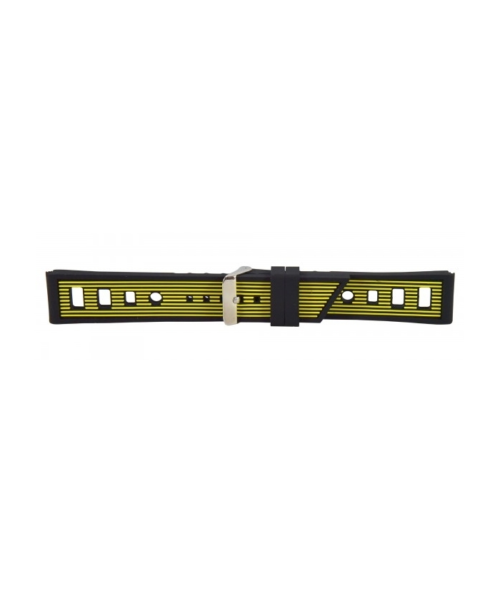 Silicon Strap black with yellow details