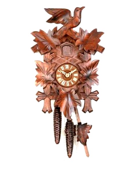 Pendulum Clock mechanical  'Cuckoo' wooden 40cm