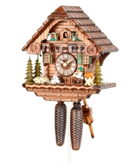 Pendulum Clock mechanical  'Cuckoo' wooden