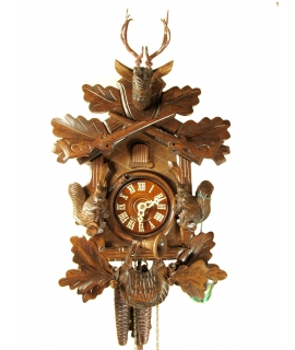 Pendulum Clock mechanical  'Cuckoo' wooden